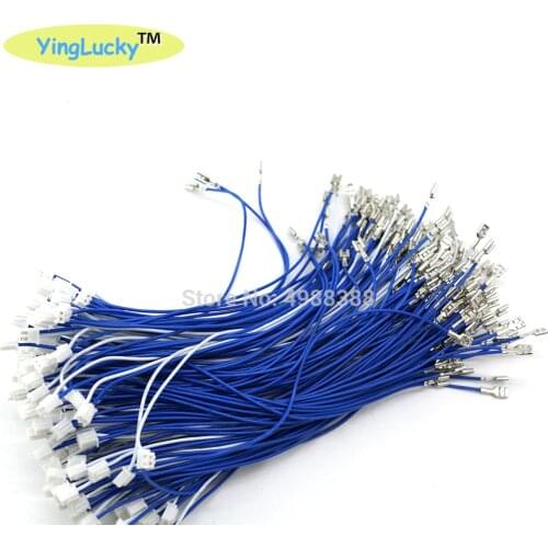 20PCS arcade button wiring 4.8mm sanwa obsf 30mm with 2 pin plug Cable joystick / wires For Arcade Game Machines Accessories