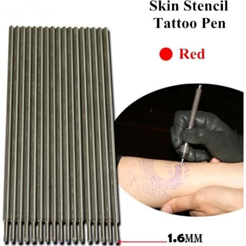20pcs Red Tattoo Skin Marking Pens For Tattoo Stencil Outline Supply