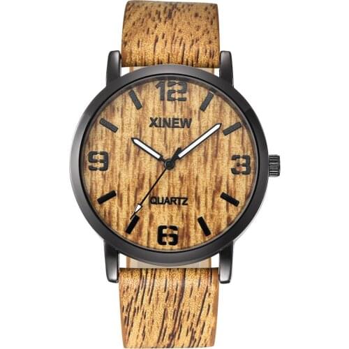 2020 Casual Men Watches XINEW Fashion Wooden Watches Men Quartz Wristwatches Cheap Price Dropship relogio masculino reloj hombre