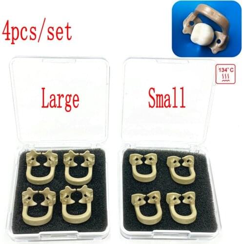 4pcs/set Dental Rubber Dam Clamps Rubber Barrier Clip Resin Material For Dental Lab Dentist Tools