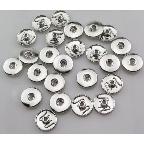 500pcs/lot Fashion Metal Diy 18mm Snap Button Cap Accessories Brass Base Diy Interchangeable Diy Snap Jewelry Findings
