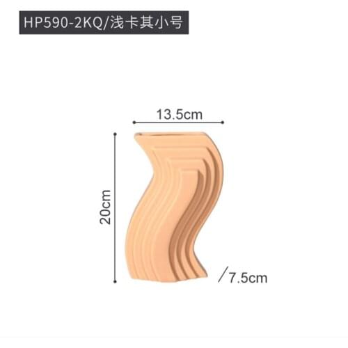 White ceramic vase living room decoration home decor flower container modern wedding centerpiece Table Top Vase for Floral H22cm