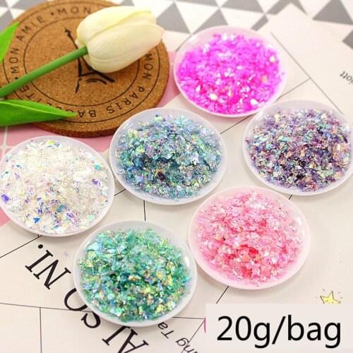 20g Irregular Candy Shell Paper Sequins Diy Nail Flakies Colorful Paillettes Glitter Nail Art Sequin For 3d Nail Art Decoration