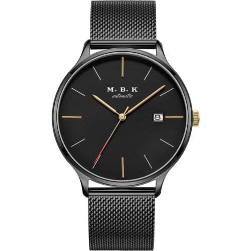 Burei Mens Stainless Steel Watch
