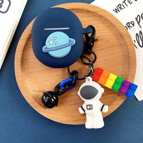For Xiaomi Redmi AirDots 3 Pro Case Cartoon Astronaut keychain Non-slip Silicone Protect Earphones Cover Redmi AirDots3 Pro Case