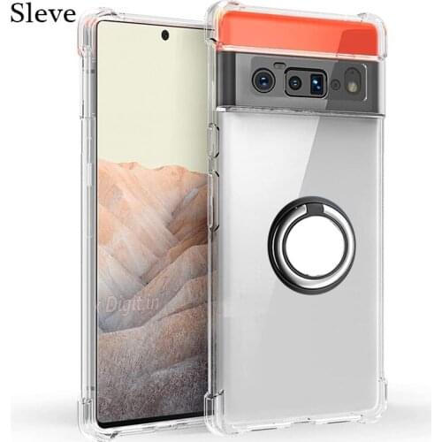 Metal Ring Holder Case For Pixel 6 Heavy Duty Shockproof Airbag Shockproof Cover For Google Pixel6 Pro XL