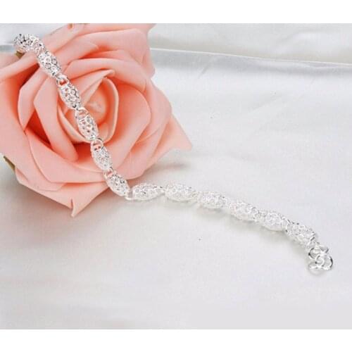 Elegant white Bracelets Bangle Shiny Bracelet Chain For Women Lady Fashion Jewelry Gifts