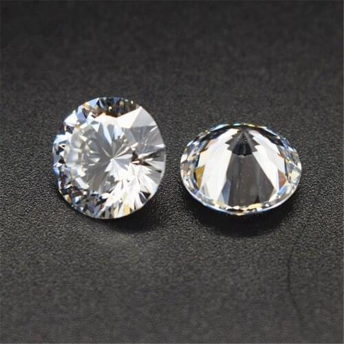 Grade AAA Cubic Zirconia Round Diamond Cut Gem Brilliant Cut Cubic Zirconia 16 Hearts and 16 Arrows Multiple Size to Choose C05Z