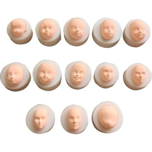 Hot Sale 50% 3D Face Clay Fondant Silicone Mold Cake Chocolate Candy Baking Decorating Tool