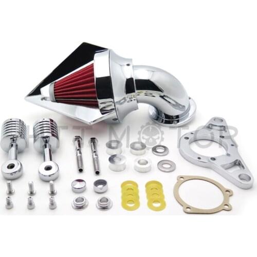 Aftermarket free shipping motorcycle part Cone Air Cleaner for Harley Davidson Softail Fat Boy Dyna Street Bob Wide Glide Chrome