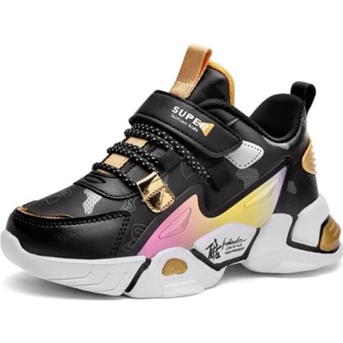 2021 Spring and Autumn Kids Shoes For Boys Fashion Leather Sneakers Girls Lightweight and Comfortable Casual Shoes