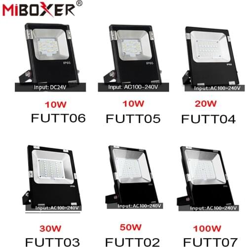 MiBoxer FUTT02 FUTT03 FUTT04 FUTT05 FUTT06 FUTT07 10W 20W 30W 50W 100W RGB+CCT LED Floodlight RGB+CCT LED Lamp Light Waterproof