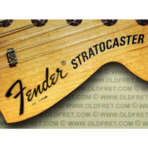 Fender stratocaster guitar head logo water transfer sticker