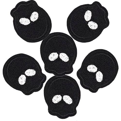 Diy Skull Patches for Clothing Iron Embroidered Patch Applique Iron on Patches Sewing Accessories Badge Stickers on Clothes Bag