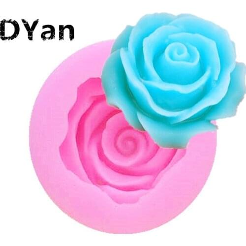 New Rose Handmade Soap Mold Fondant Cake Mold Chocolate Mold Baking Decorative Mold A1567