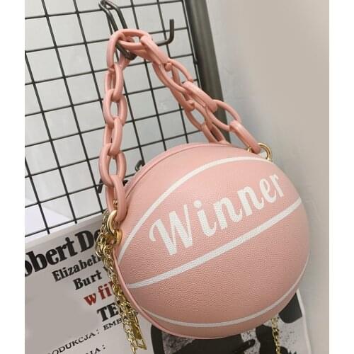 New Exquisite Small Shopper Bag Round Ball Shaped Shoulder Bags for Women PU Tote Acrylic Chain Messenger Purses and Handbags