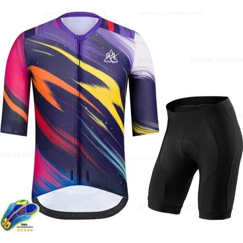 Cycling Jersey 2020 Pro Team Raudax Men Cycling Set Racing Bicycle Clothing Suit Breathable Mountain Bike Clothes Sportwears