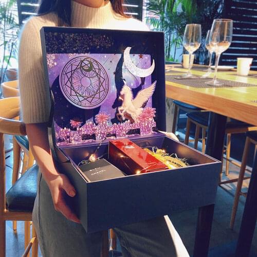 3D Relief Stereo Gift box High Grade big gift boxes birthday Anniversaire day creative surprise packaging gift empty large box