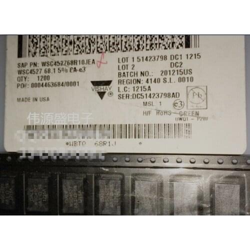 Original new 100% WSC452768R10JEA WSC4527 68.1R 5% 20ppm 2W wound power resistor (Inductor)