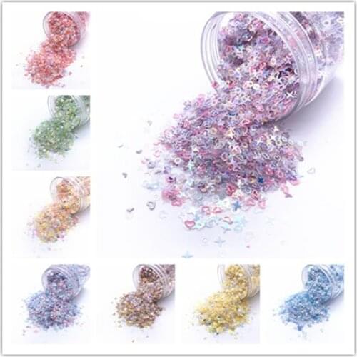 15g About 5000Pcs/Pack Multi Mix 4mm Sequins Colorful Heart Round Loose sequin Sewing Wedding Craft