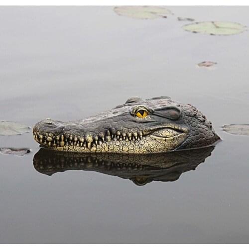 Floating Crocodile Head Pond Pool Garden Art Decoration Water Decoy Simulation Realistic Alligator Dropship
