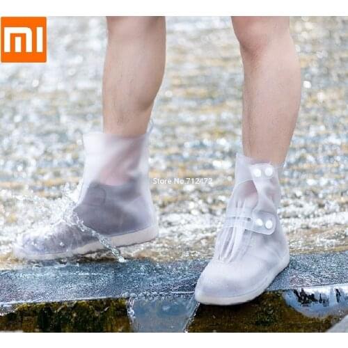 New youpin High Quality Men Womens Non-slip rain boots Cover soft Reusable Shoes Covers Waterproof Shoe Protection Cover