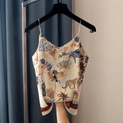 Colorful Pattern Personalized Printing V-neck All-match Inner Single-Wear Camisole Top Summer Womens Top