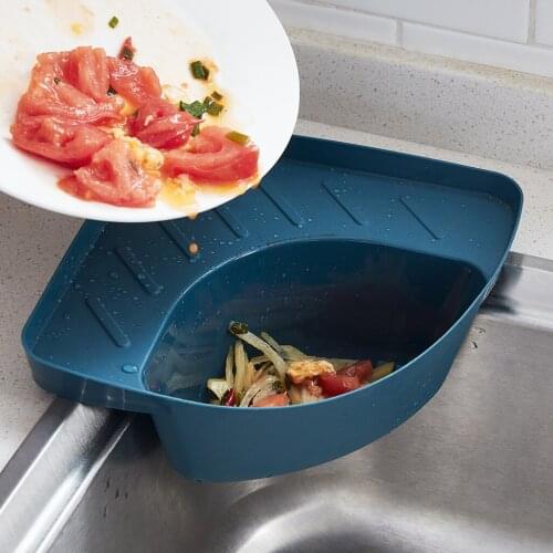 Triangle drain basket for kitchen sink Residual garbage filter basket The sink holds the hanging basket