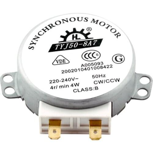 TYJ50-8A7 Microwave Oven Tray Micro Synchronous Turntable Motor Microwave Oven Accessories for Warm Air Blower 50/60Hz CW/CCW
