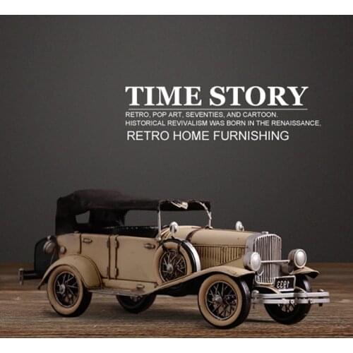 Vintage handcrafted car model decoration nostalgia car model Art collection home Furnishing ornaments