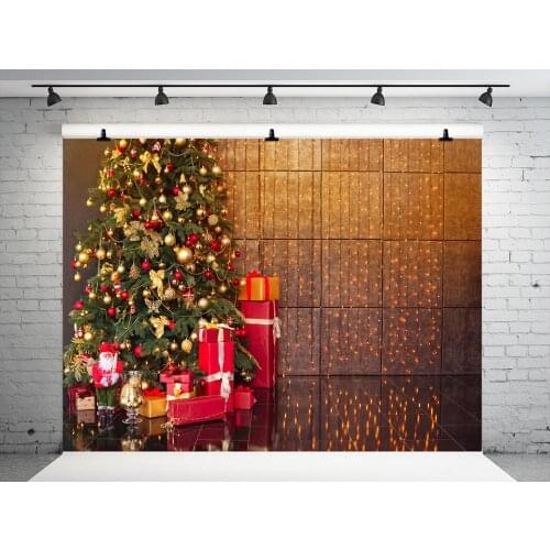 VinylBDS 300x300cm Christmas Backdrops Photography Children Shower Prop Studio Christmas Tree Backdrops For Photography Retro