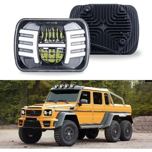 High Quality 7x6'' 5X7" Waterproof LED Projector Headlight Bulb Hi-Lo Beam Halo for Jeep Cherokee XJ Car Light Accessories