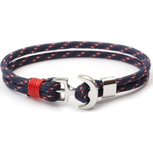 High Quality Fashion Anchor Bracelet Men charm Survival Bracelet Rope Chain Friendship Bracelet Women Jewelry Outdoor Product