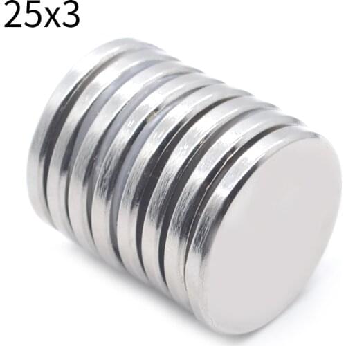 1/5/10/20 Pcs 25x3 Neodymium Magnet 25mm x 3mm N35 NdFeB Round Super Powerful Strong Permanent Magnetic imanes Disc 25x3