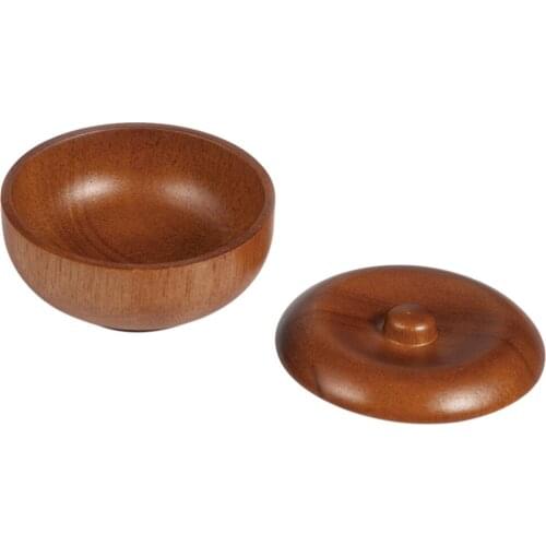 1pc Wooden Shaving Bowl with Lid Shaving Soap Bowl Shaving Cream Bowl for Men Boy