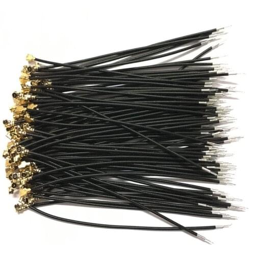 100pcs Black IPX IPEX u.fl Female Single-head Connector 1.13 Cable 5cm 10cm 15cm 20cm 25cm 30cm IPX 1.13mm RG1.13 Cable