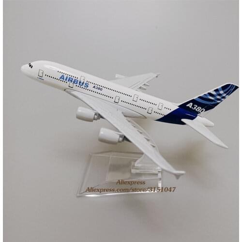 16cm Alloy Metal Prototype Air A380 Airbus 380 Airlines Airplane Model Plane Model Stand Aircraft Kids Gifts