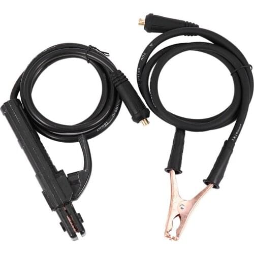 2 Pcs 300A 1.5M Electrode Holder Stick Welders /Ground Clamp Set Welding Rod Stinger Clamping Tool 300 Amp Solder Leads Kit