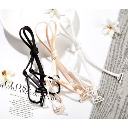 2Pcs Adjustable Anti-skid Invisible Shoulder Straps Shoulder Straps Halter Strap Underwear Bras Elastic Intimates Accessories