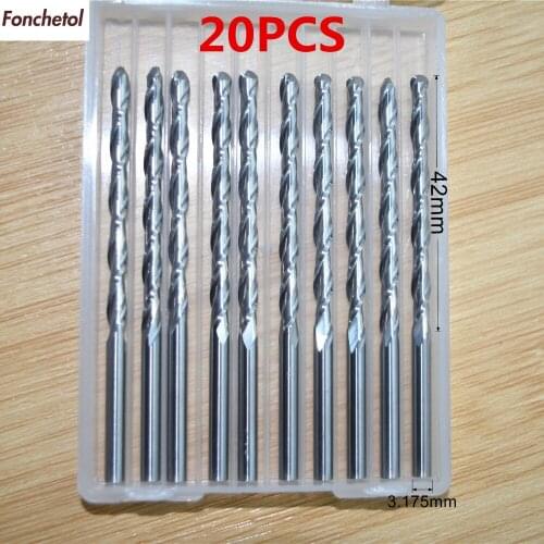 3.175mm*42mm-20PCS CNC solid carbide End Mill,tungsten 2 flute ball nose router bit,wood tools,Relief woodworking Milling Cutter
