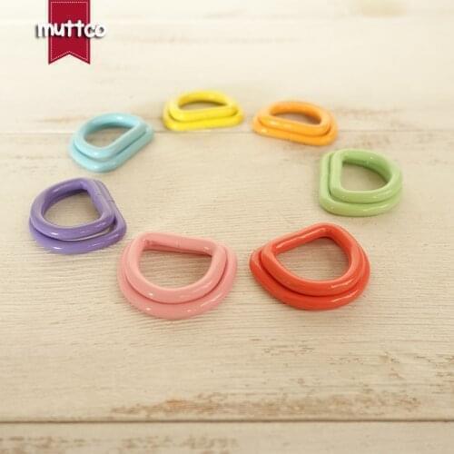 50pcs/lot Metal Colourful D ring DIY for Dog Collar 20mm and 25mm Connection alloy metal 7 colours