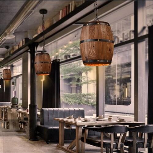 Restaurants Barrel Shape Lampshade Ceiling Light Lamp Shade Hotel Decoration