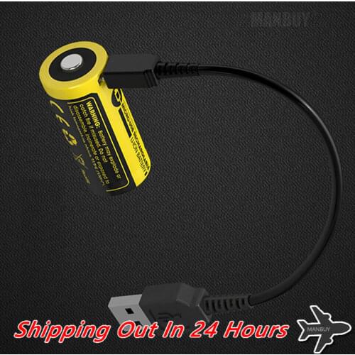 Top Sales NITECORE NL1665R 650mAh 16340 CR123 Built-in USB Charge Port Rechargeable Li-ion Battery 3.6V 2.34Wh High Performance