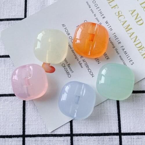 DIY Jewelry Accessories Jelly Color Square Round Pendant Hair Accessories Earrings Jewelry Accessories Material