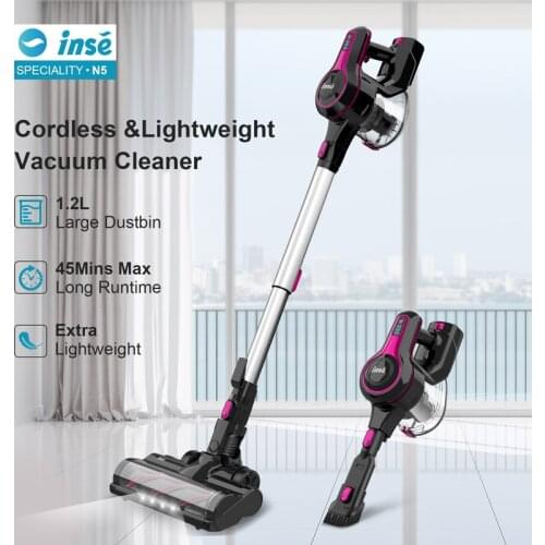 INSE N5 Wireless Vacuum Cleaner 12Kpa 130W Handheld Handheld Vacuum 40mins Runtime Household Cordless Stick Aspirator