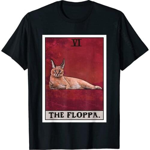 The Floppa Caracal Cat Tarot Card Funny Meme T-Shirt Cotton Tops Shirt Comfortable Popular Fashionable T Shirt