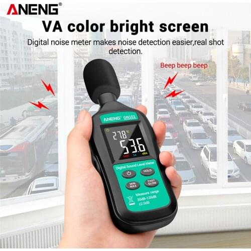 GN101 Digital Noise Meter Measurement 35-135 db Intelligent Sound Level Meter Decibel Monitor Logger Diagnostic-Tool