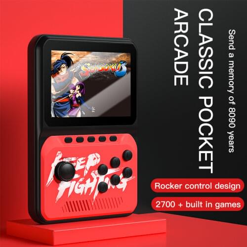 Retro Portable Mini Handheld Arcade Gaming Player 8GB 3.5 Inch LCD 6 Emulators 2700 Games for Genesis for Nes for Snes for GBA