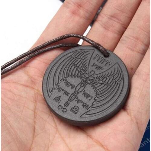 Classic Mystery Angel Spiritual Design Quantum Science Scalar Energy Pendants Leather Rope Chain Charm Jewelry