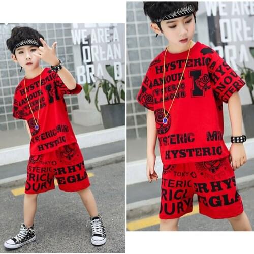 2021 Fashion Sport Clothes Suits Kids Clothes Summer Print Boys T-Shirt + Shorts 2Pcs Set Boys Clothing 3 4 6 8 10 12 Year Old